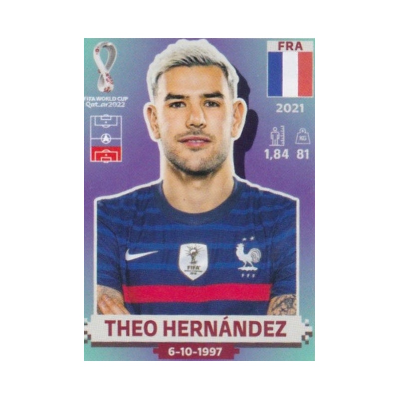 Offer Soccer Cards Theo Hernández France Panini World Cup 2022 Qatar