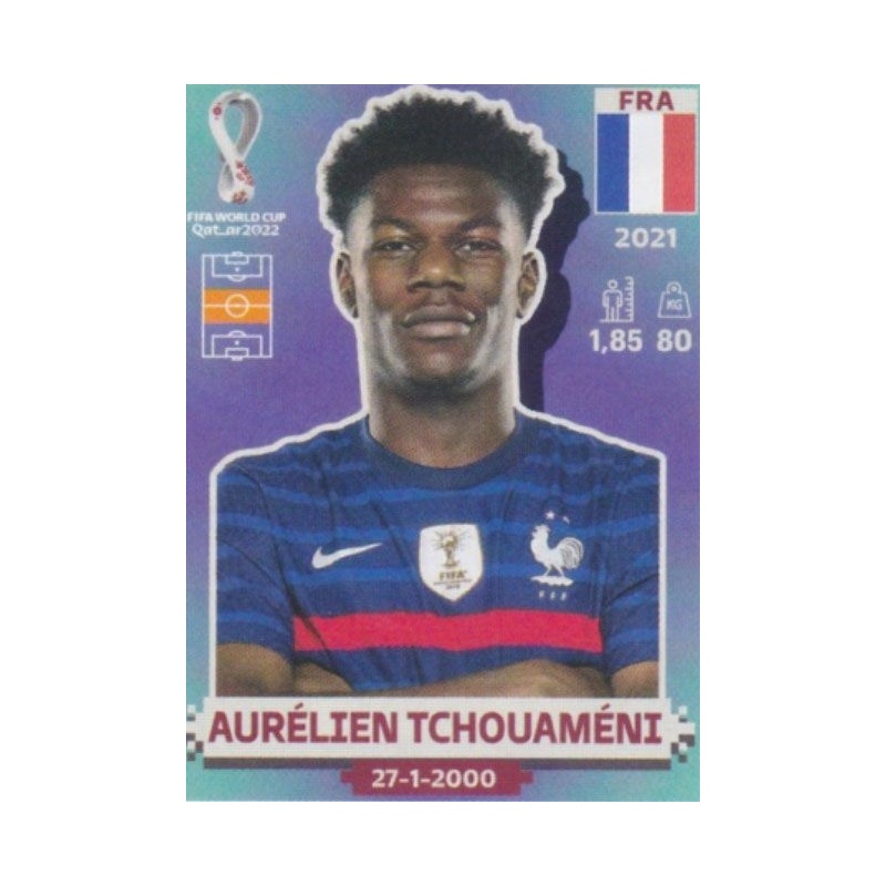 Buy Cards Aurélien Tchouaméni France Panini World Cup Stickers 2022