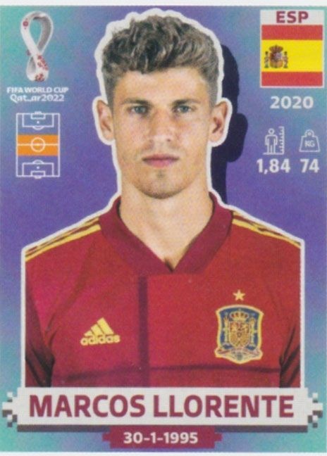 Comprar Cromo Marcos Llorente Spain Panini Liga Este 22 23