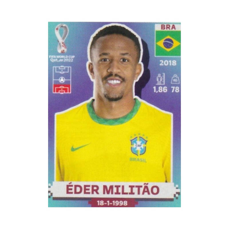 Eder Militao #14 Brazil National Team FIFA World Cup Qatar 2022 Patch -  Praise To Heaven