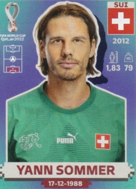 SUI3 Yann Sommer (Switzerland) Panini World Cup 2022 Sticker - Solve  Collectibles