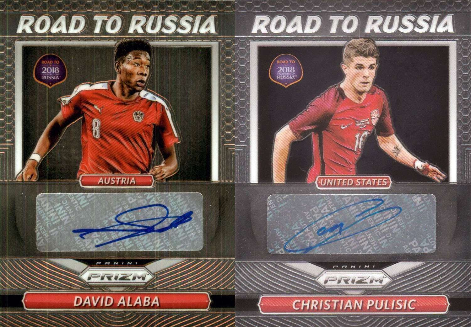 Checklist Road To Russia Signatures Prizm World Cup Russia 18 Euro Soccer Cards